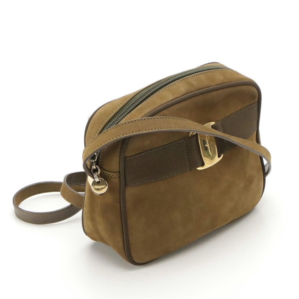 Salvatore Ferragamo Brown Leather Crossbody Bag